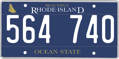 RI license plate 564740