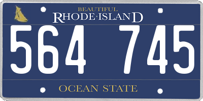 RI license plate 564745