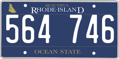 RI license plate 564746