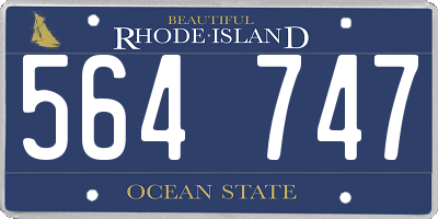 RI license plate 564747