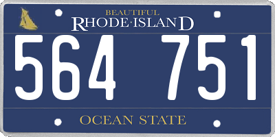 RI license plate 564751