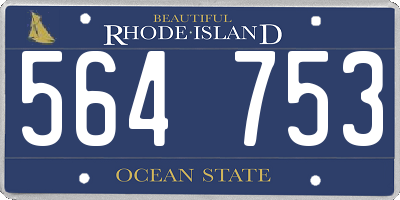 RI license plate 564753