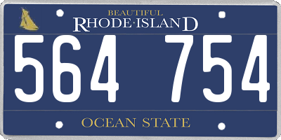 RI license plate 564754