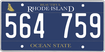 RI license plate 564759