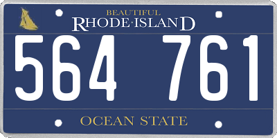 RI license plate 564761