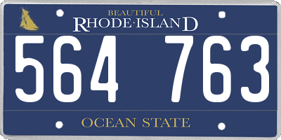 RI license plate 564763