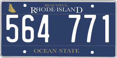 RI license plate 564771