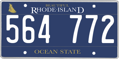 RI license plate 564772
