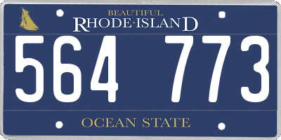 RI license plate 564773