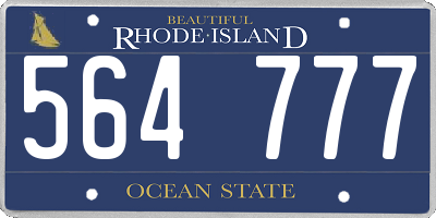 RI license plate 564777