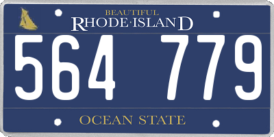 RI license plate 564779