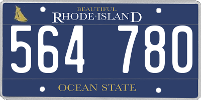 RI license plate 564780