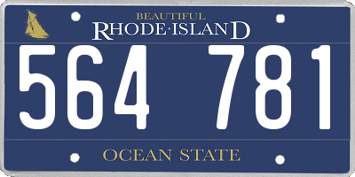 RI license plate 564781
