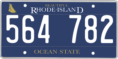RI license plate 564782