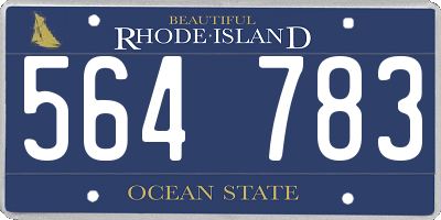 RI license plate 564783