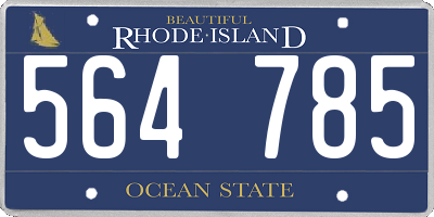 RI license plate 564785