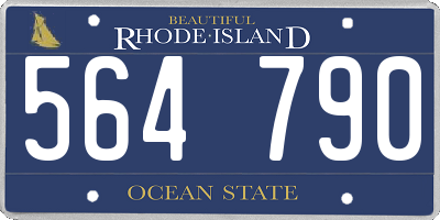 RI license plate 564790