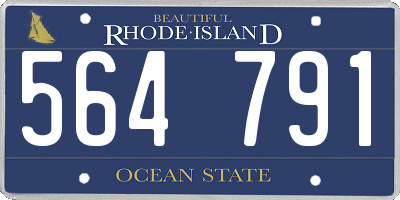 RI license plate 564791