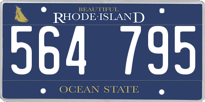 RI license plate 564795