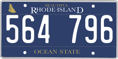 RI license plate 564796