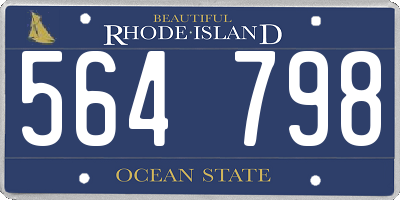 RI license plate 564798