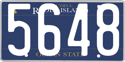 RI license plate 5648