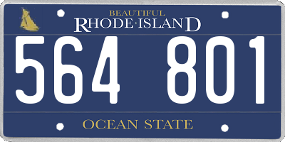 RI license plate 564801