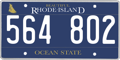 RI license plate 564802