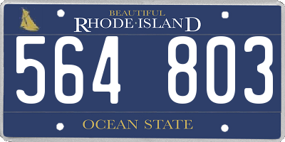 RI license plate 564803