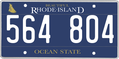 RI license plate 564804