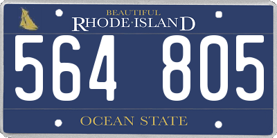 RI license plate 564805