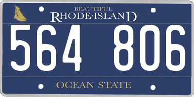 RI license plate 564806