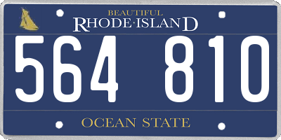 RI license plate 564810