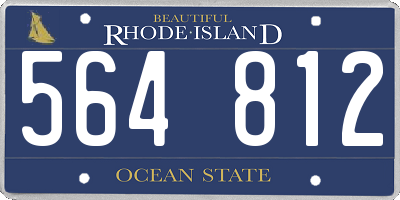 RI license plate 564812