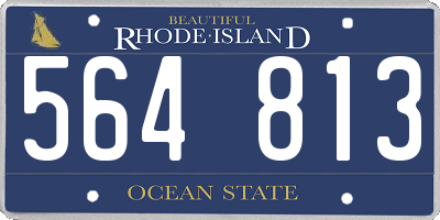 RI license plate 564813