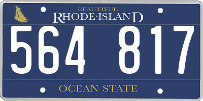 RI license plate 564817