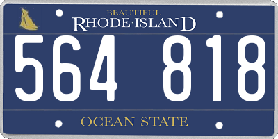 RI license plate 564818