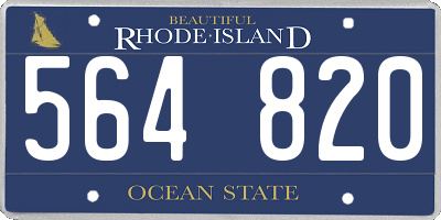 RI license plate 564820