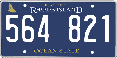 RI license plate 564821