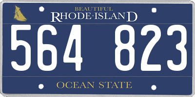 RI license plate 564823