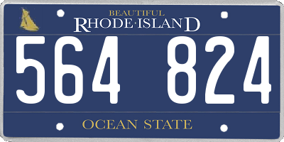 RI license plate 564824