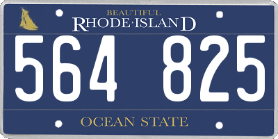 RI license plate 564825