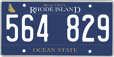 RI license plate 564829