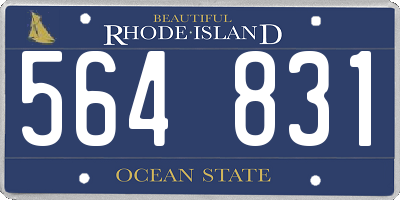RI license plate 564831