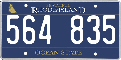 RI license plate 564835