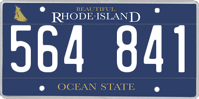 RI license plate 564841