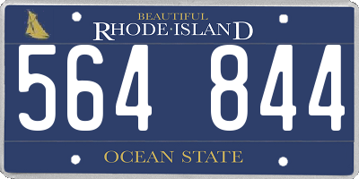 RI license plate 564844