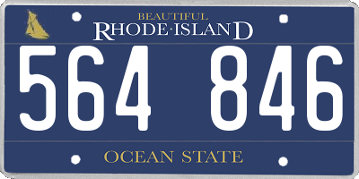 RI license plate 564846