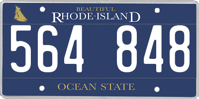 RI license plate 564848
