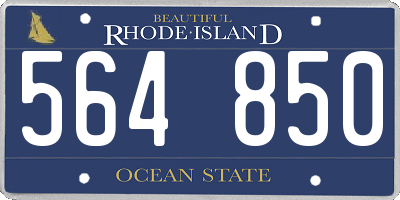RI license plate 564850